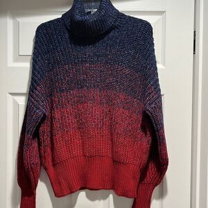 Cotton by Autumn Cashmere turtleneck cable sweater size XS.